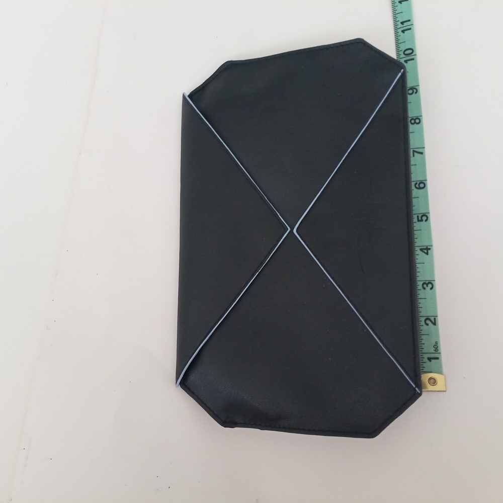 Thierry Mugler Black Clutch Make Up Cosmetics Toiletries Bag Magnetic Closure
